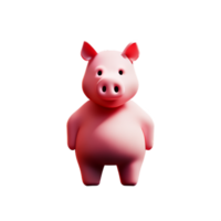 porc 3d le rendu icône illustration png