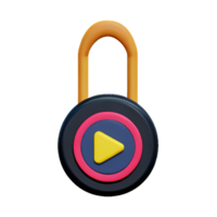 music player 3d rendering icon illustration png