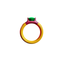 anillo 3d representación icono ilustración png