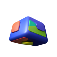 puzzle 3d rendering icon illustration png