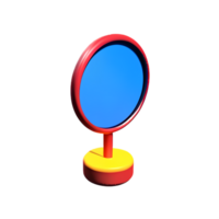 mirror 3d rendering icon illustration png