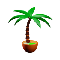 tropical 3d rendering icon illustration png