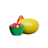 sallad 3d tolkning ikon illustration png