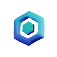 hexagon 3d rendering icon illustration png