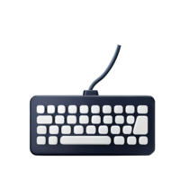 teclado 3d Renderização ícone ilustração png