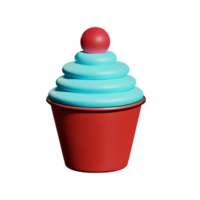 cupcake 3d rendering icon illustration png