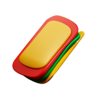 sandwich 3d rendering icon illustration png