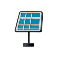 sol- panel 3d tolkning ikon illustration png
