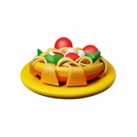 pasta 3d representación icono ilustración png