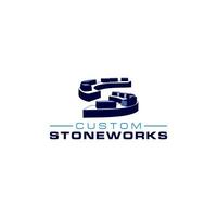 Custom Stoneworks Logo Design Vector