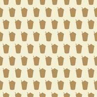 Milk tea glass pattern for background, wrapping paper, backdrop, fabric, etc. vector