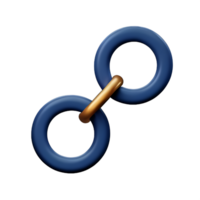 chain 3d rendering icon illustration png