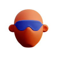 mask 3d rendering icon illustration png