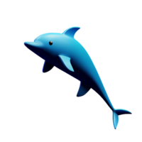 delfin 3d tolkning ikon illustration png