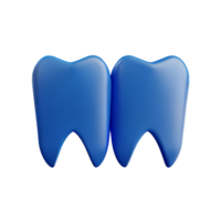 dentes 3d Renderização ícone ilustração png