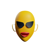 masker 3d renderen icoon illustratie png