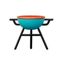 un barbecue 3d le rendu icône illustration png