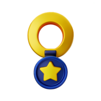 medalj 3d tolkning ikon illustration png