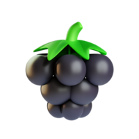 grain de raisin 3d le rendu icône illustration png