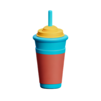 bubble tea 3d rendering icon illustration png