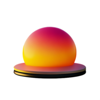 le coucher du soleil 3d le rendu icône illustration png