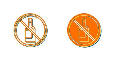 No Alcohol Vector Icon