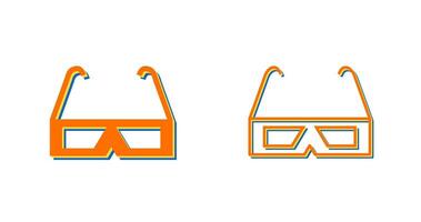 icono de vector de gafas 3d