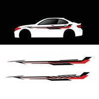 car body sticker design vector. car decal on the side of the car body vector
