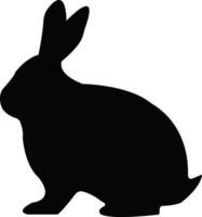 Silhouettes of rabbit, vector illustration