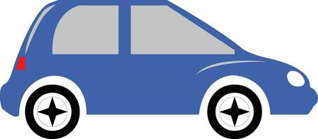coche silueta automóvil vehículo en azul vector