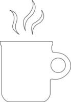 Tea or coffee cup or mug line vector