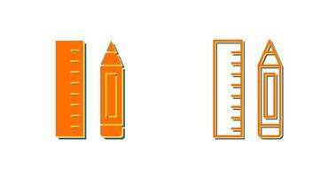 Pencil and Ruler Vector Icon