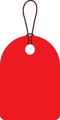 Sale tags and label. Price tag. Hanging red sales tag . Paper label. Special offer. Blank, discount and price icon