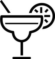 Drinks glass vector icon. Margarita cocktail icon. Cocktail margarita glass with lime slice. Line and flat icon. wine glass. Bar symbol