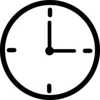 Simple time clock analog vector icon, Watch symbol