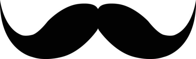 Bigote. negro silueta de adulto hombre bigotes símbolo de padre día. vector ilustración. Bigote para hombres cara