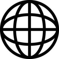 website or internet network line art icon symbol for apps and websites. world web icon www earth globe vector