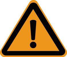 Triangular yellow warning symbols icon. Attention caution danger sign, Exclamation mark sign, vector