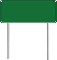 Road green traffic sign board. Blank board with place for text. Danger blank warning empty signs. Traffic sign board mockup. Transportation guidance board. advertising Bord vector