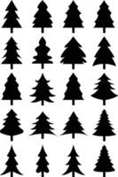 Set Various tree vectors. Forest and nature concept. Different tree symbols. Education and training poster design. Vector drawn for plant and tree presentation.