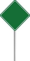 Road green traffic sign board. Blank board with place for text. Danger blank warning empty signs. Traffic sign board mockup. Transportation guidance board. advertising Bord vector