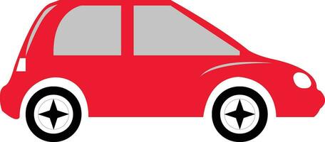 coche silueta automóvil vehículo en rojo vector