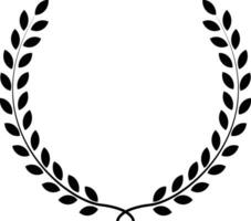 circular laurel foliate, wheat and oak wreaths depicting an award, achievement, heraldry, nobility Emblem floral Greek branch vector