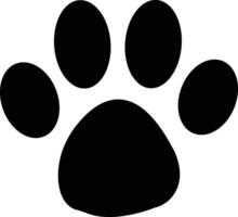 Paw print of dog, cat, puppy pet footprint, Animal foot print icon vector