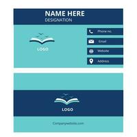 Professional blue business card vector template