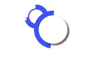 pop- upp cirkel former med blå på vit video