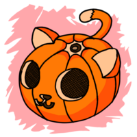 Halloween Pumpkin Head Cartoon Illustration For Sublimation Design png