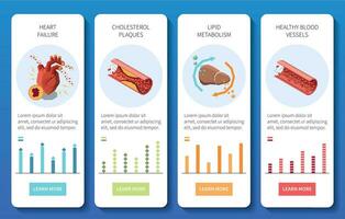 Cholesterol Level Isometric Set vector