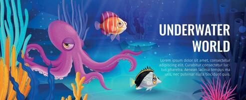 Underwater World Poster vector