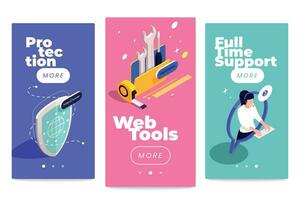 Web Tools Vertical Banners vector